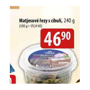 Matjesové řezy s cibulí 240 g v akci AkcniCeny cz