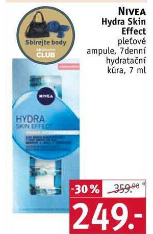 NIVEA Hydra Skin Effect pletové ampule 7denní hydratační kúra 7 ml v