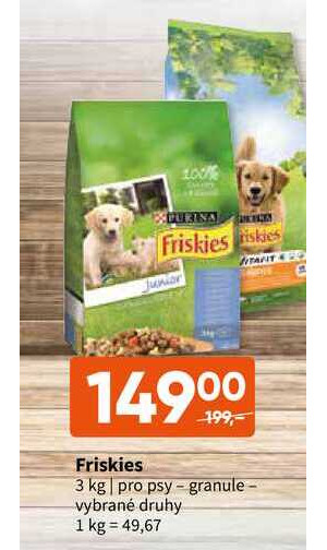 ARCHIV Friskies 3 kg pro psy granule v akci platné do 29 6 2021