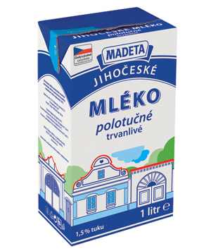 Jihočeské mléko trvanlivé polotučné 1,5 %