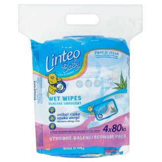 Linteo Baby vlhčené ubrousky 4x80ks