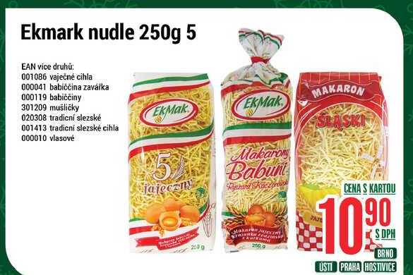 ARCHIV Ekmark nudle 250g v akci platné do 28 12 2021 AkcniCeny cz