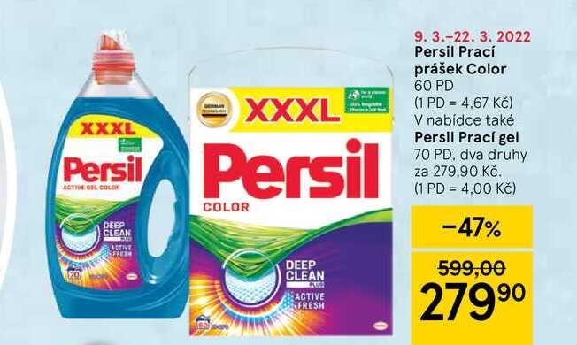 ARCHIV Persil Lavender Color prací gel 2 l v akci platné do 23 1