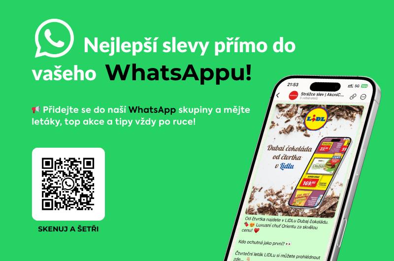 Nejlepší slevy a letáky přímo ve vašem WhatsAppu! Připojte se k našemu kanálu