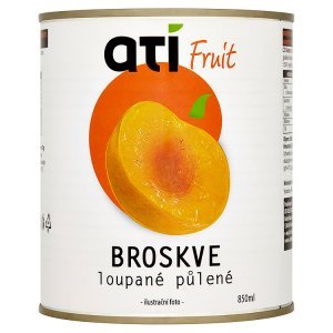 Ati Fruit broskve loupané půlené 850ml Ati Fruit broskve loupané půlené 850ml