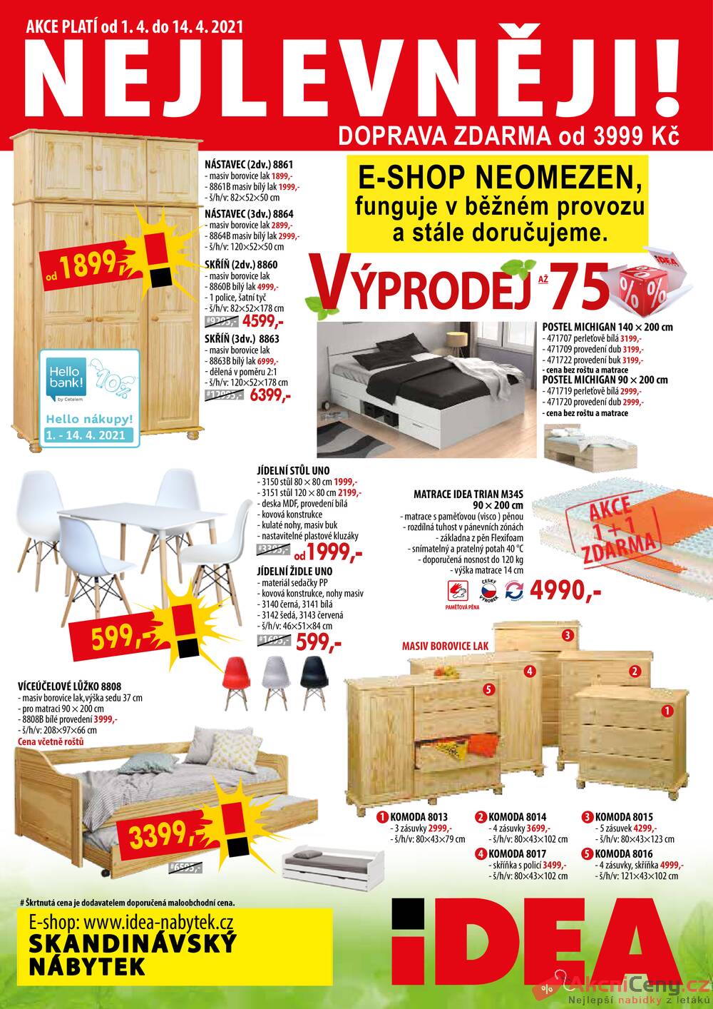 Leták IDEA nábytek - IDEA nábytek od 1.4. do 14.4.2021 - strana 1 Leták IDEA nábytek - IDEA nábytek od 1.4. do 14.4.2021 - strana 1
