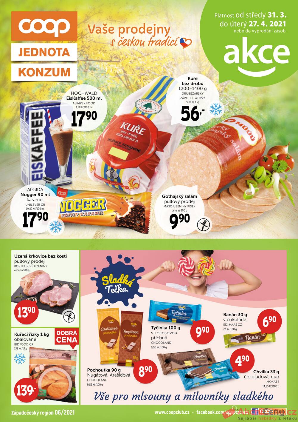 Leták COOP - COOP Západočeský region od 31.3. do 27.4.2021 - strana 1 Leták COOP - COOP Západočeský region od 31.3. do 27.4.2021 - strana 1