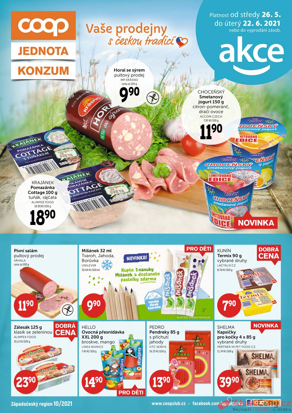 Leták COOP - COOP Západočeský region od 26.5. do 22.6.2021 - strana 1 Leták COOP - COOP Západočeský region od 26.5. do 22.6.2021 - strana 1