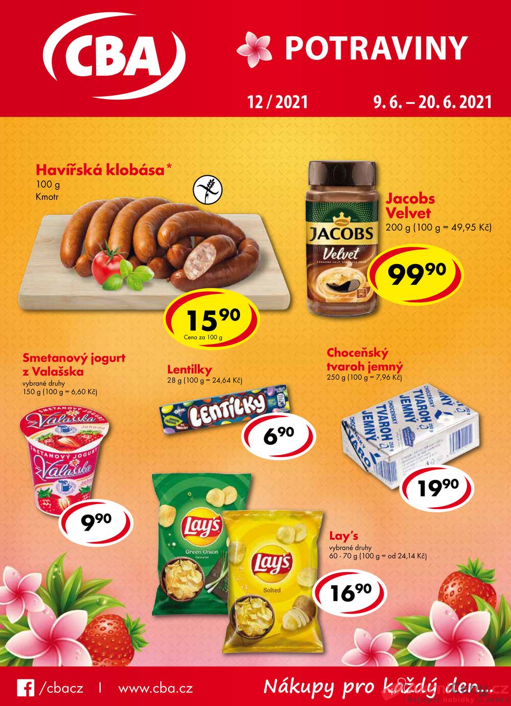 Leták CBA prodejní družstvo - CBA potraviny od 9.6. do 20.6.2021 - strana 1 Leták CBA prodejní družstvo - CBA potraviny od 9.6. do 20.6.2021 - strana 1