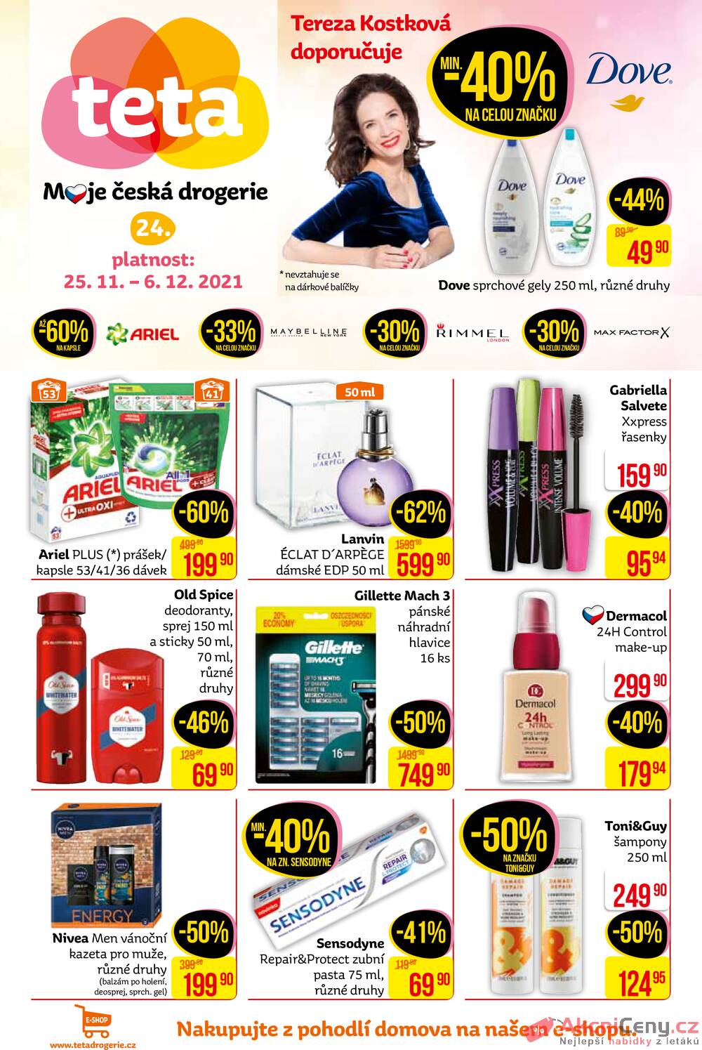 Leták Teta drogerie - Teta drogerie od 25.11. do 6.12.2021 - strana 1 Leták Teta drogerie - Teta drogerie od 25.11. do 6.12.2021 - strana 1