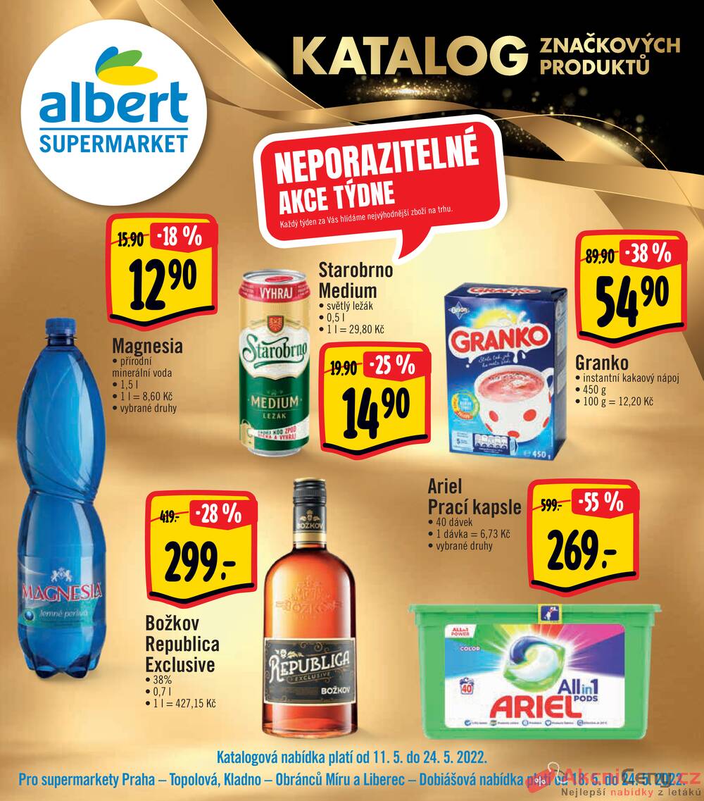 Leták Albert - Albert Supermarket katalog Brand od 11.5. do 24.5.2022 - strana 1