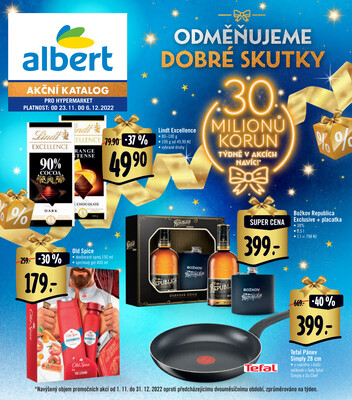 Leták Albert  Hypermarket katalog Vánoce od 23.11. do 6.12.2022