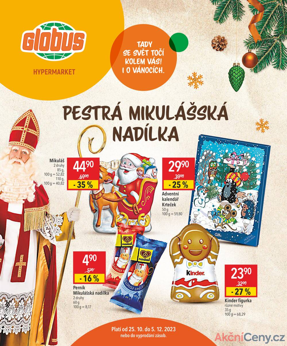 Leták Globus katalog Mikuláš 25.10. 5.12. AkcniCeny.cz