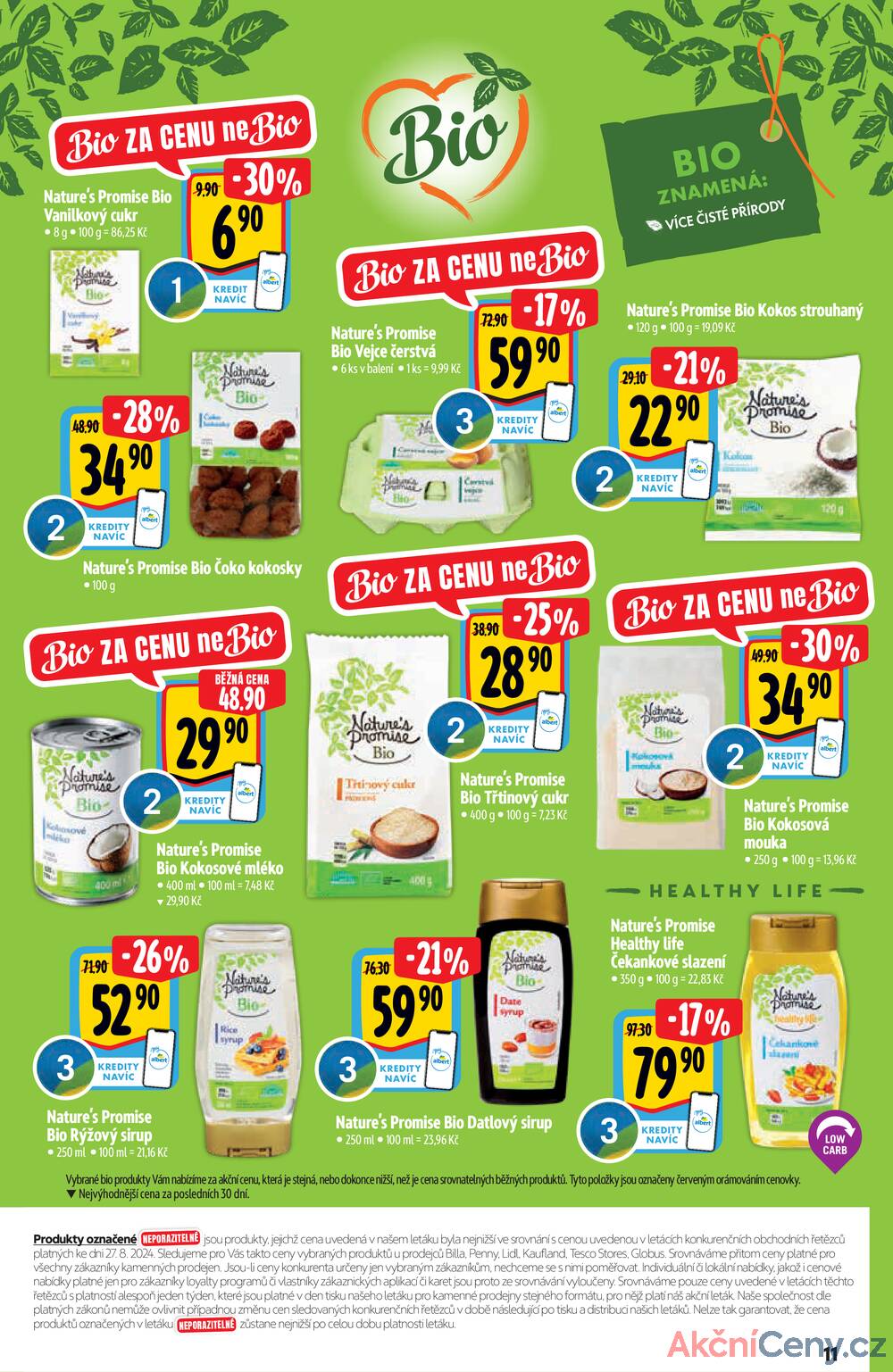 Leták Albert - Albert Supermarket katalog BIO od 4.9. do 1.10.2024 - strana 11