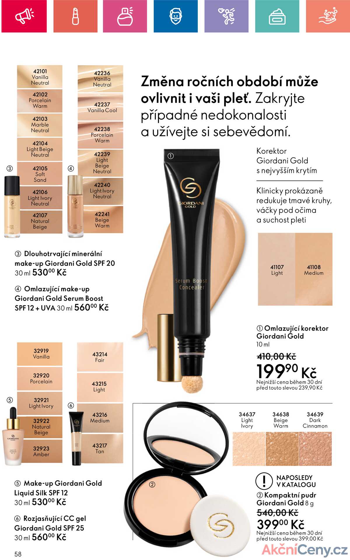 Leták Oriflame strana 58/180