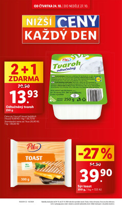 Lidl Čtvrtek od 24.10. do 27.10.2024