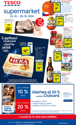 Leták Tesco supermarkety od 23.10. do 29.10.2024