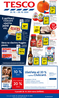 Leták Tesco malé hypermarkety od 23.10. do 29.10.2024