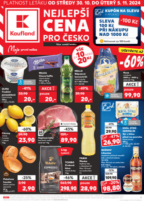 Leták Kaufland 30.10. - 5.11. - Kaufland - Liberec (Dr. M. Horákové)