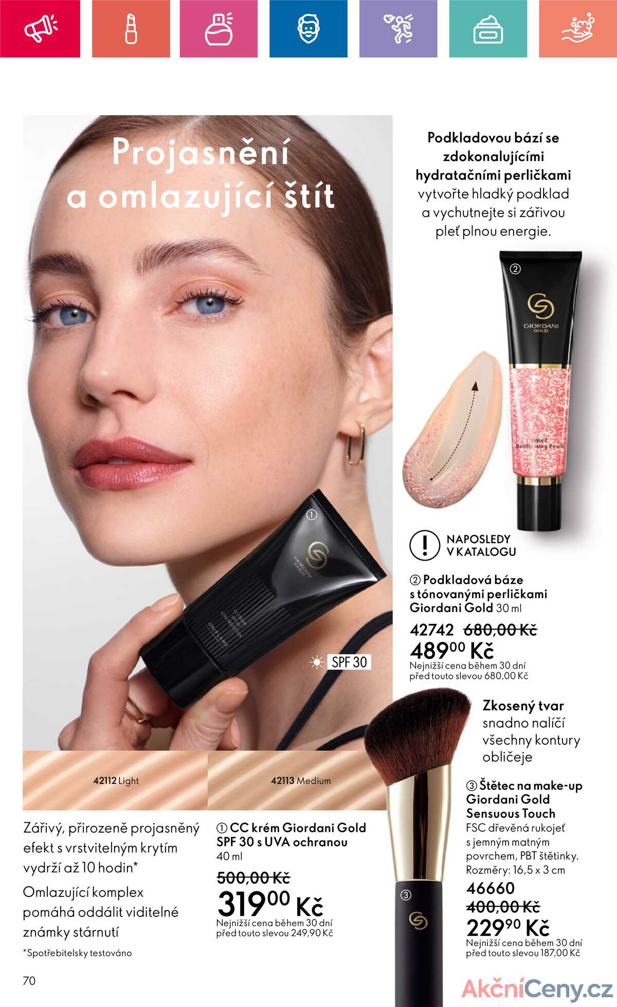 Leták Oriflame strana 70/180