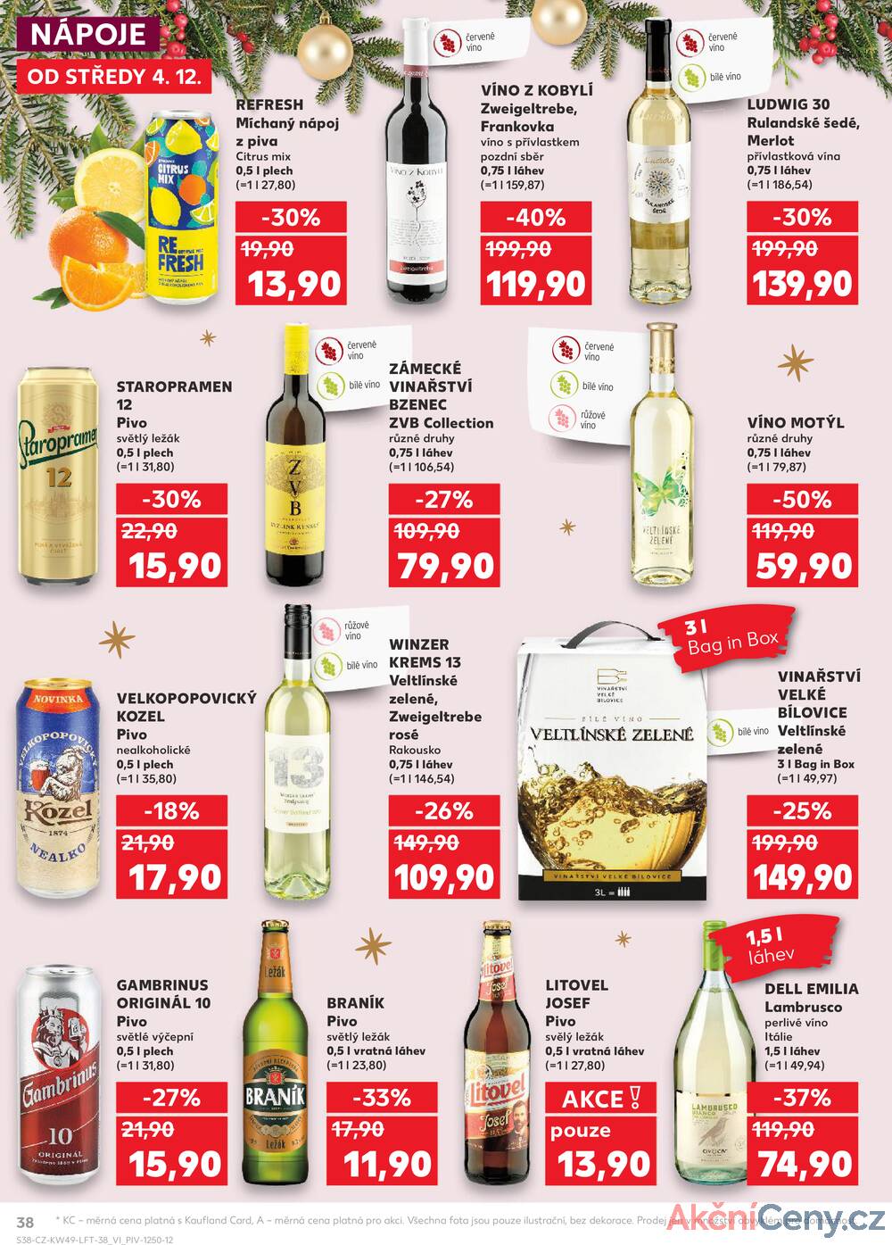 Leták Kaufland - Kaufland 4.12. - 10.12. - Kaufland - Louny - strana 38