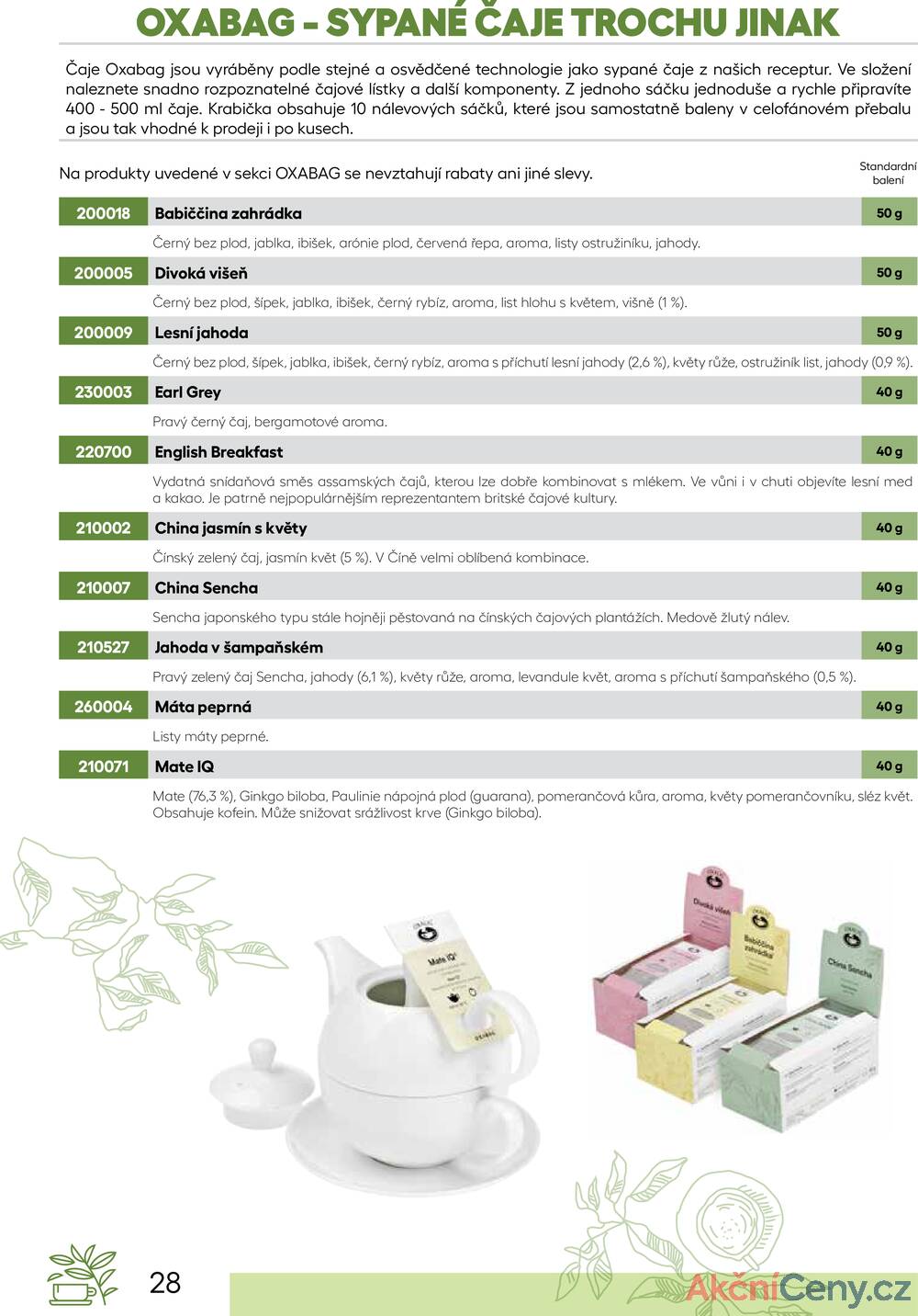Leták Oxalis - čaj a káva
		  platný do 31.12.2025 - strana 30