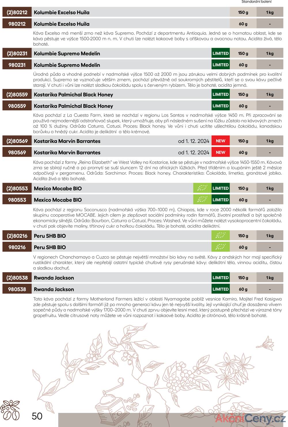 Leták Oxalis - čaj a káva
		  platný do 31.12.2025 - strana 52