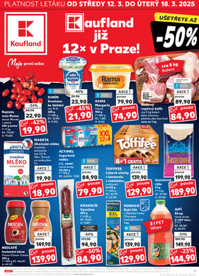 Leták Kaufland 12.3. - 18.3. - Kaufland - Praha 12 (Modřany)