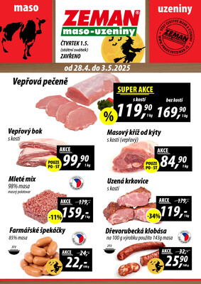 leták ZEMAN maso-uzeniny