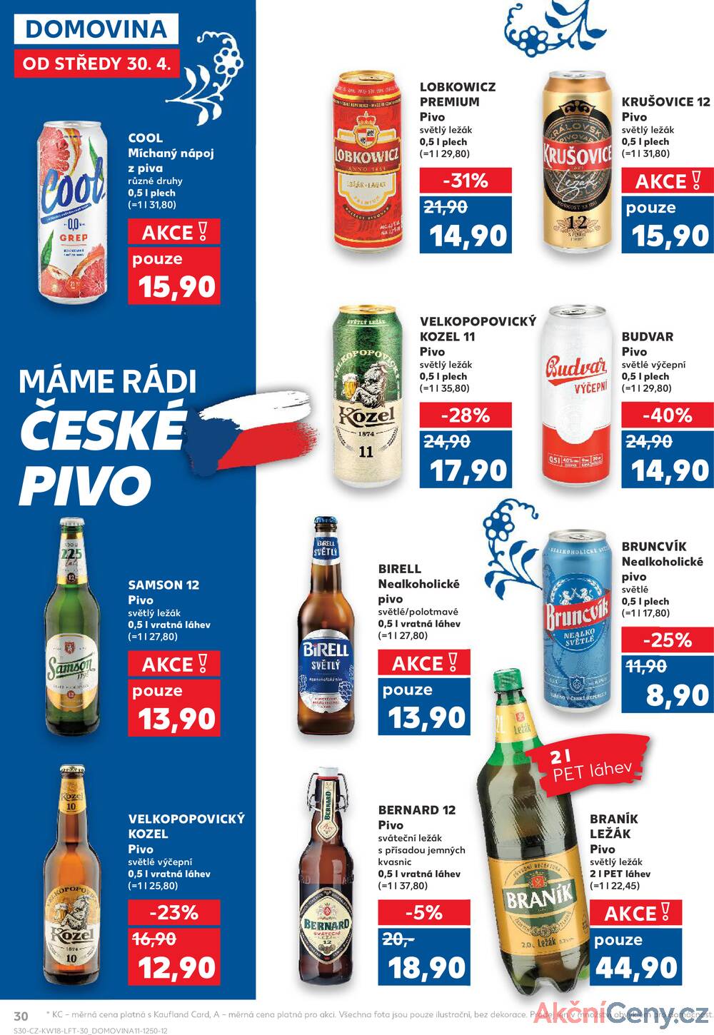 Leták Kaufland - Kaufland 30.4. - 6.5. - Kaufland - Praha 3 (Jarov) - strana 30