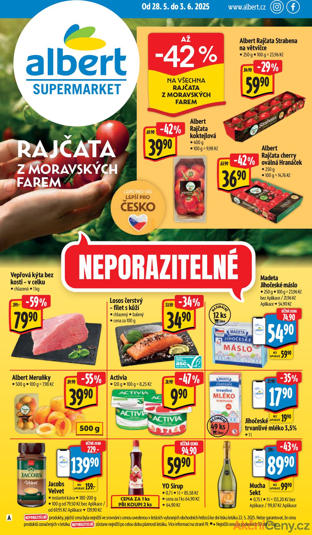 Leták Albert - Albert Supermarket Jihomoravský od 28.5. do 3.6.2025 - strana 1