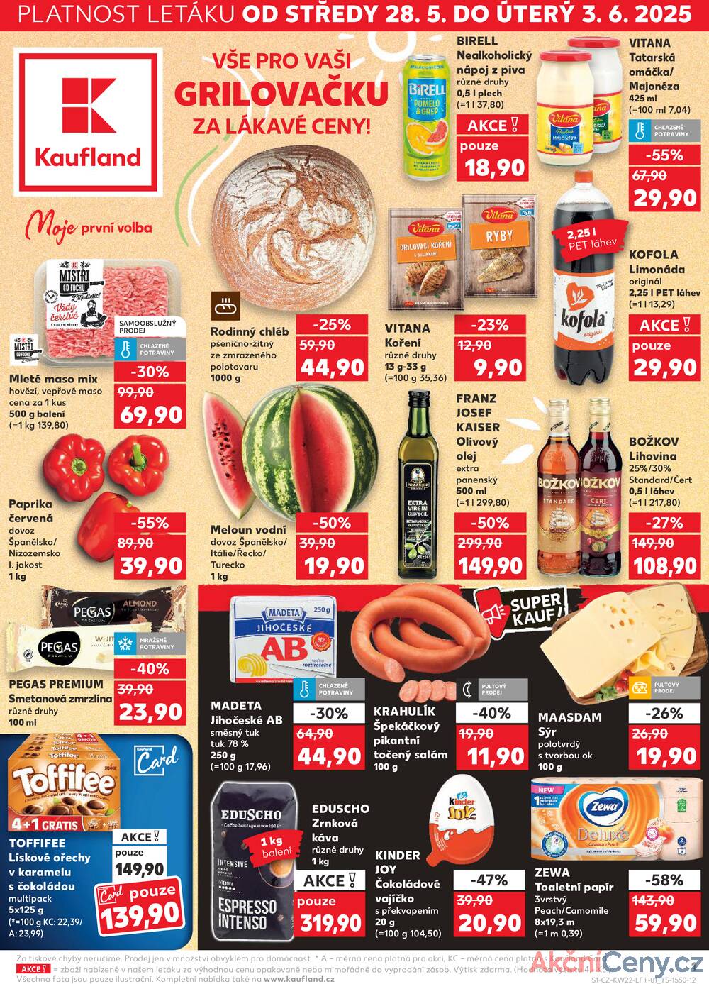 Leták Kaufland - Kaufland 28.5. - 3.6. - Kaufland - Čáslav - strana 1