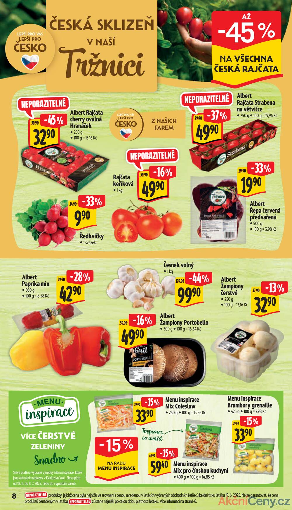 Leták Albert - Albert Supermarket od 25.6. do 1.7.2025 - strana 8 Leták Albert - Albert Supermarket od 25.6. do 1.7.2025 - strana 8