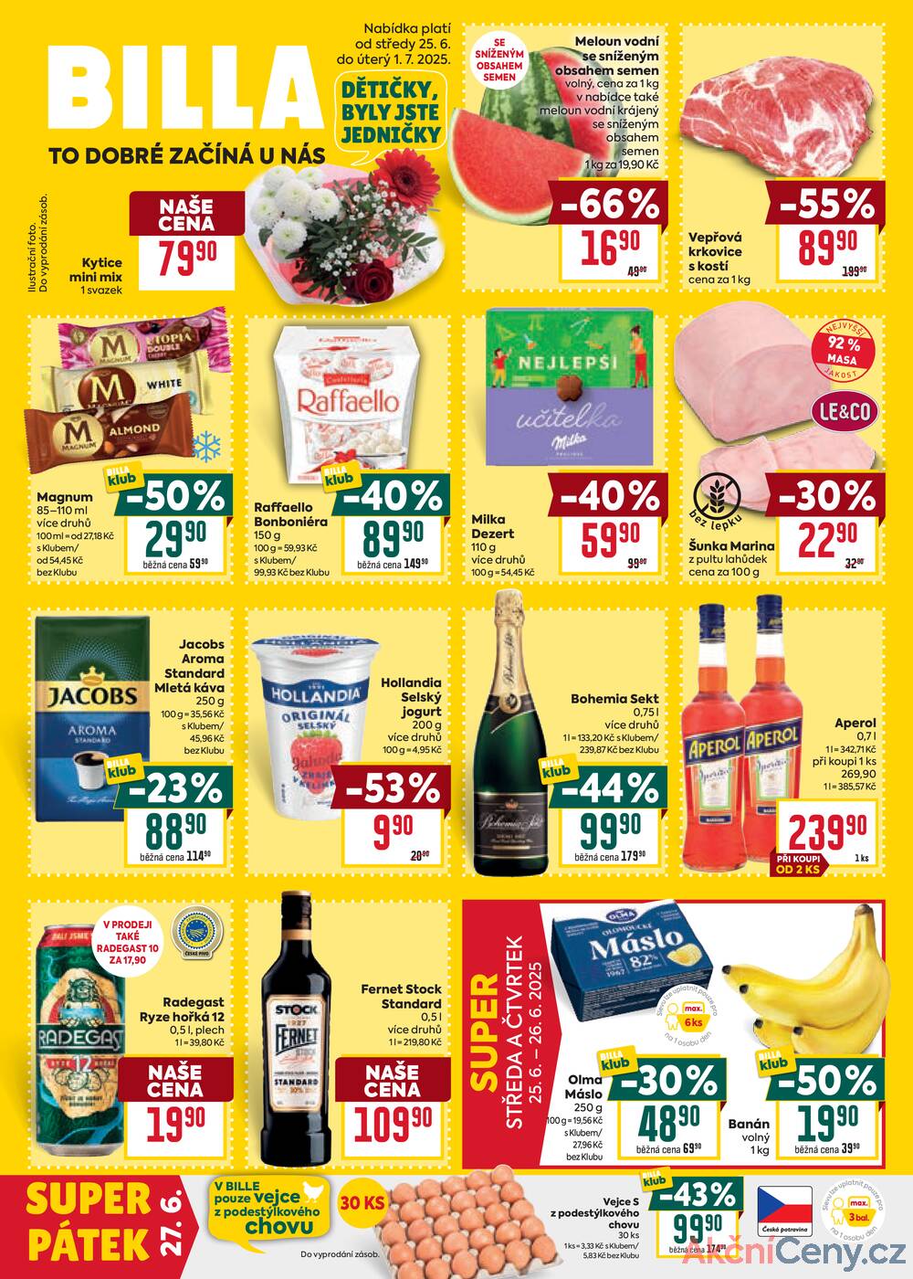 Leták Billa - Billa malý leták od 25.6. do 1.7.2025 - strana 1 Leták Billa - Billa malý leták od 25.6. do 1.7.2025 - strana 1