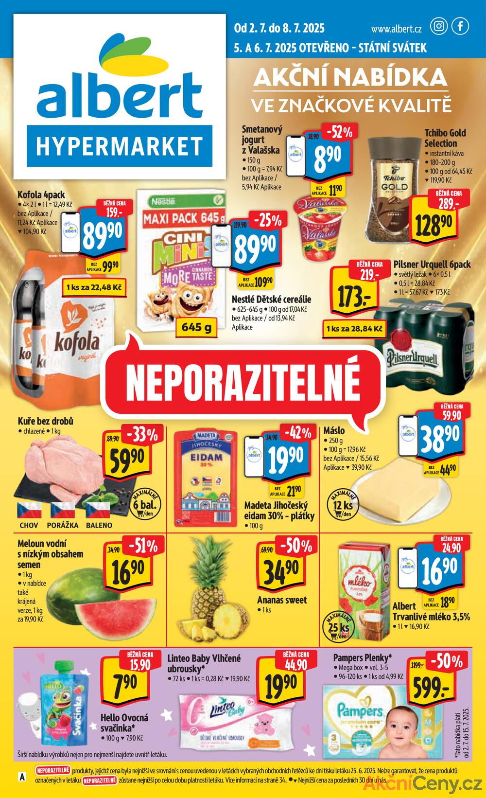 Leták Albert - Albert Hypermarket Jihomoravský od 2.7. do 8.7.2025 - strana 1