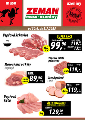 leták ZEMAN maso-uzeniny