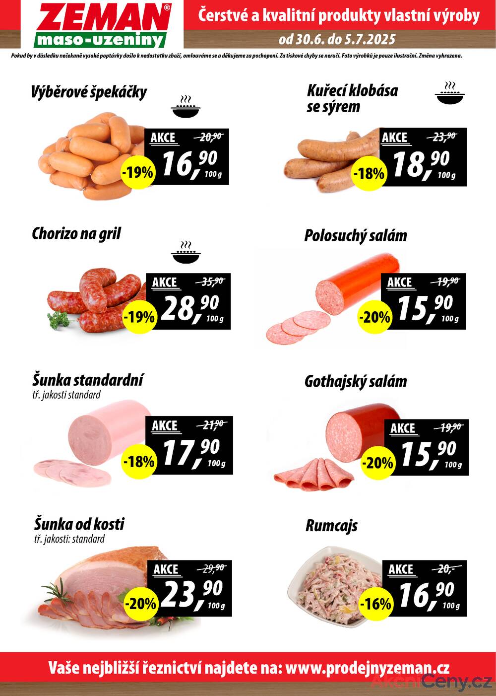 Leták ZEMAN maso-uzeniny - ZEMAN maso-uzeniny akční leták pro vybrané prodejny druhé skupiny od 30.6. do 5.7.2025 - strana 2 Leták ZEMAN maso-uzeniny - ZEMAN maso-uzeniny akční leták pro vybrané prodejny druhé skupiny od 30.6. do 5.7.2025 - strana 2