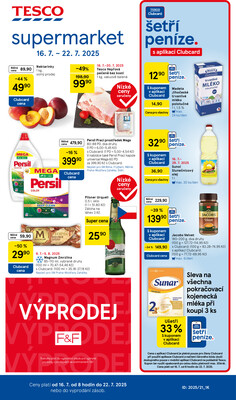 Leták Tesco supermarkety od 16.7. do 22.7.2025
