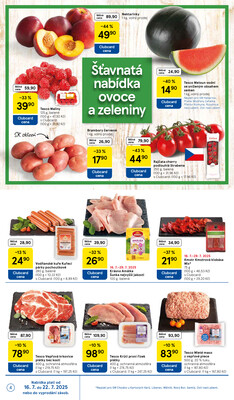 Tesco supermarkety od 16.7. do 22.7.2025