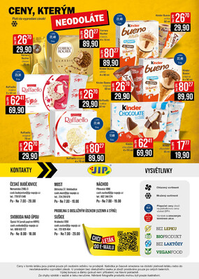 JIP Cash & Carry České Budějovice, Most, Náchod, Polička, Sušice a Svoboda nad Úpou od 16.7. do 22.7.2025