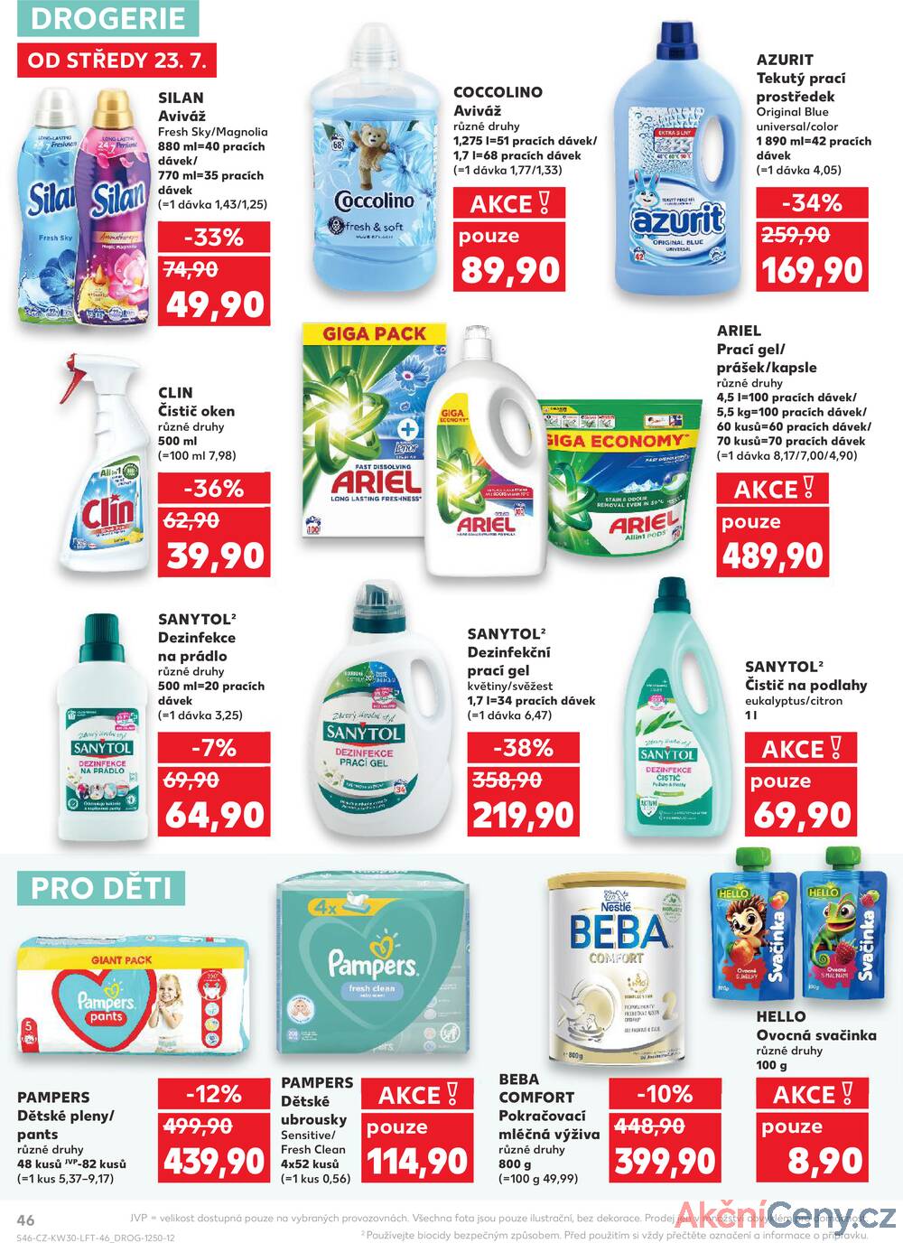 Leták Kaufland - Kaufland 23.7. - 29.7. - Kaufland - Ostrava - Mariánské Hory - strana 46
