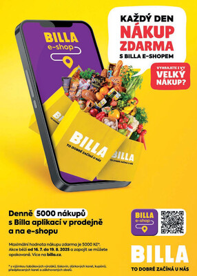 Billa  od 30.7. do 5.8.2025