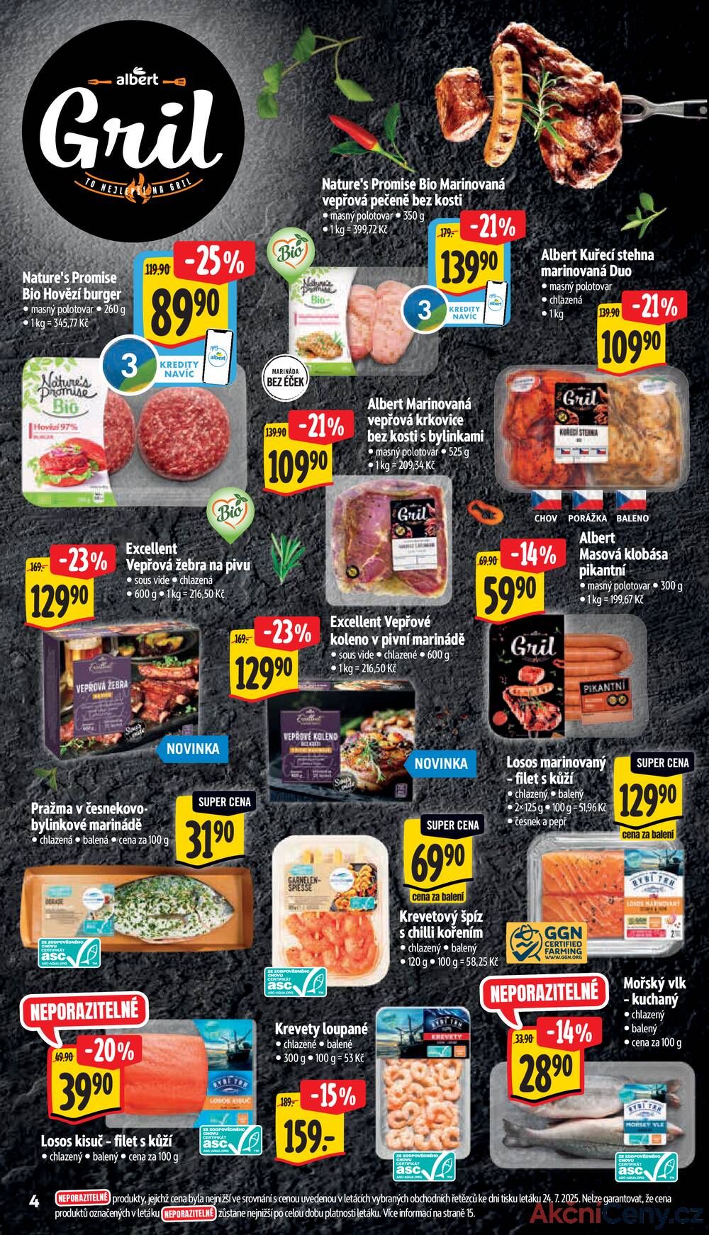 Leták Albert - Albert Supermarket od 30.7. do 5.8.2025 - strana 4 Leták Albert - Albert Supermarket od 30.7. do 5.8.2025 - strana 4