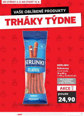 Kaufland 6.8. - 12.8. - Kaufland - Děčín