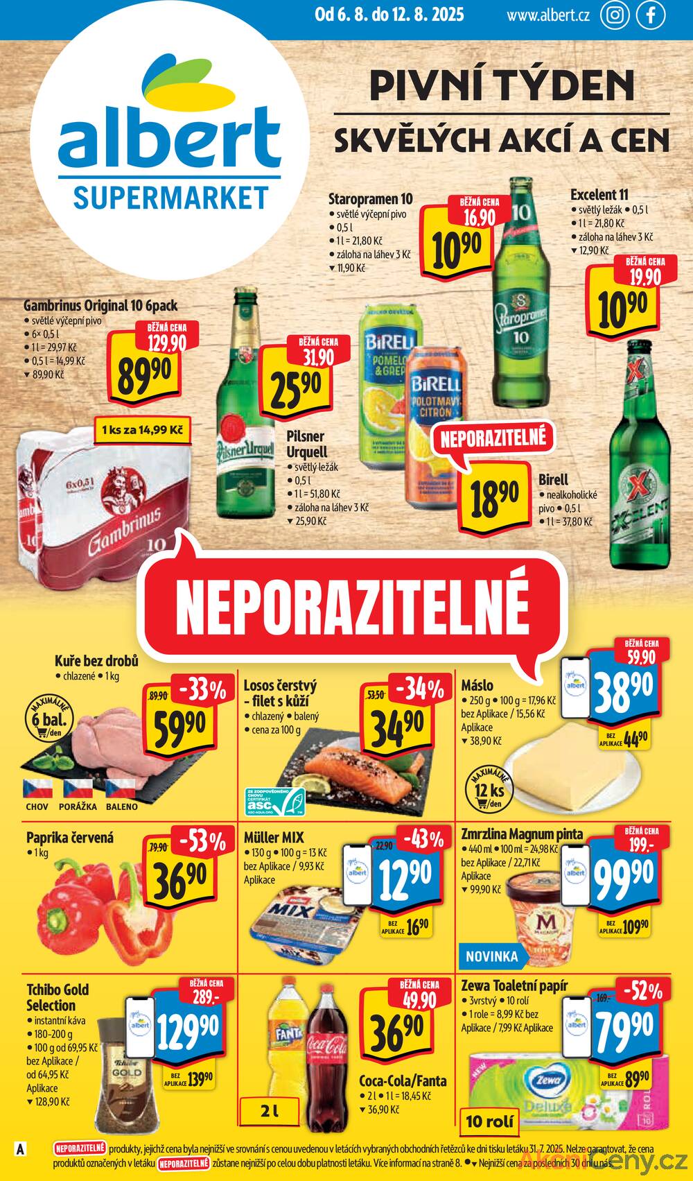 Leták Albert - Albert Supermarket od 6.8. do 12.8.2025 - strana 1