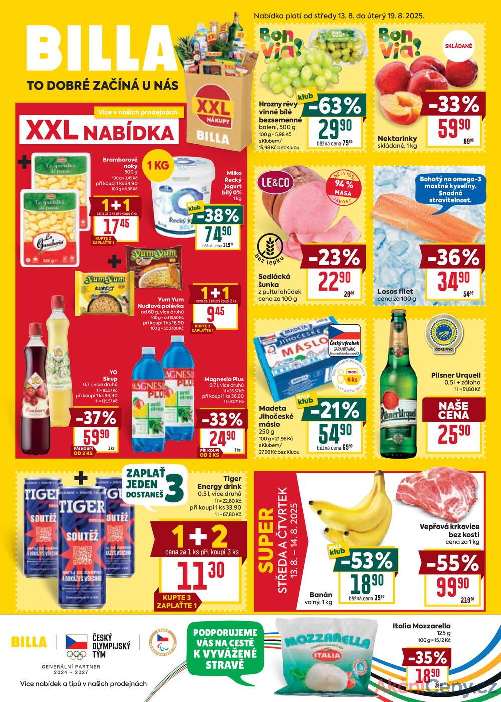 Leták Billa - Billa malý leták od 13.8. do 19.8.2025 - strana 1 Leták Billa - Billa malý leták od 13.8. do 19.8.2025 - strana 1