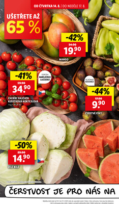Lidl Čtvrtek od 14.8. do 17.8.2025