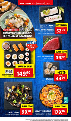 Lidl Čtvrtek od 14.8. do 17.8.2025