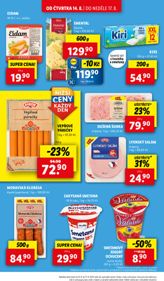 Lidl Čtvrtek od 14.8. do 17.8.2025