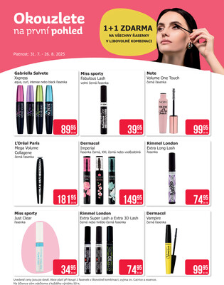 Teta drogerie řasenky od 13.8. do 26.8.2025